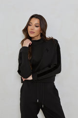 IMPACT CROP SWEATSHIRT - BLACK