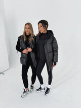 DISCOVERY 2 IN 1 DOWN FEATHER COAT / GILET - BLACK