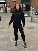 IMPACT CROP SWEATSHIRT - BLACK