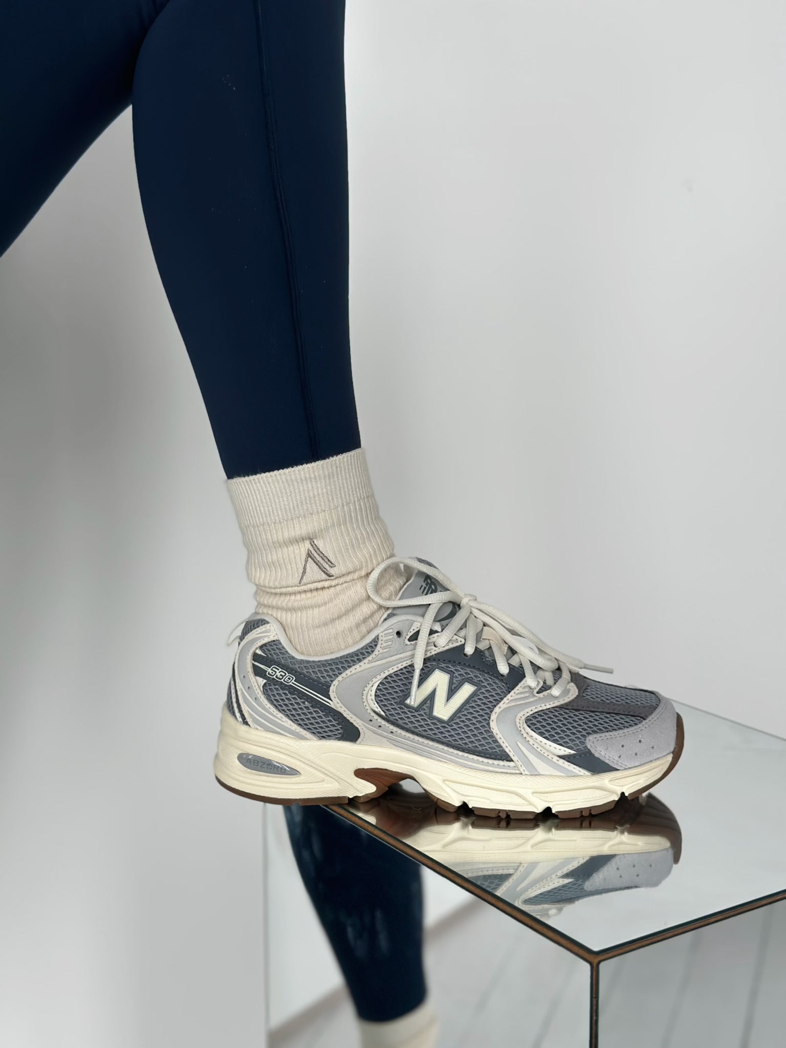 BASE COTTON RIB SOCK - CREAM