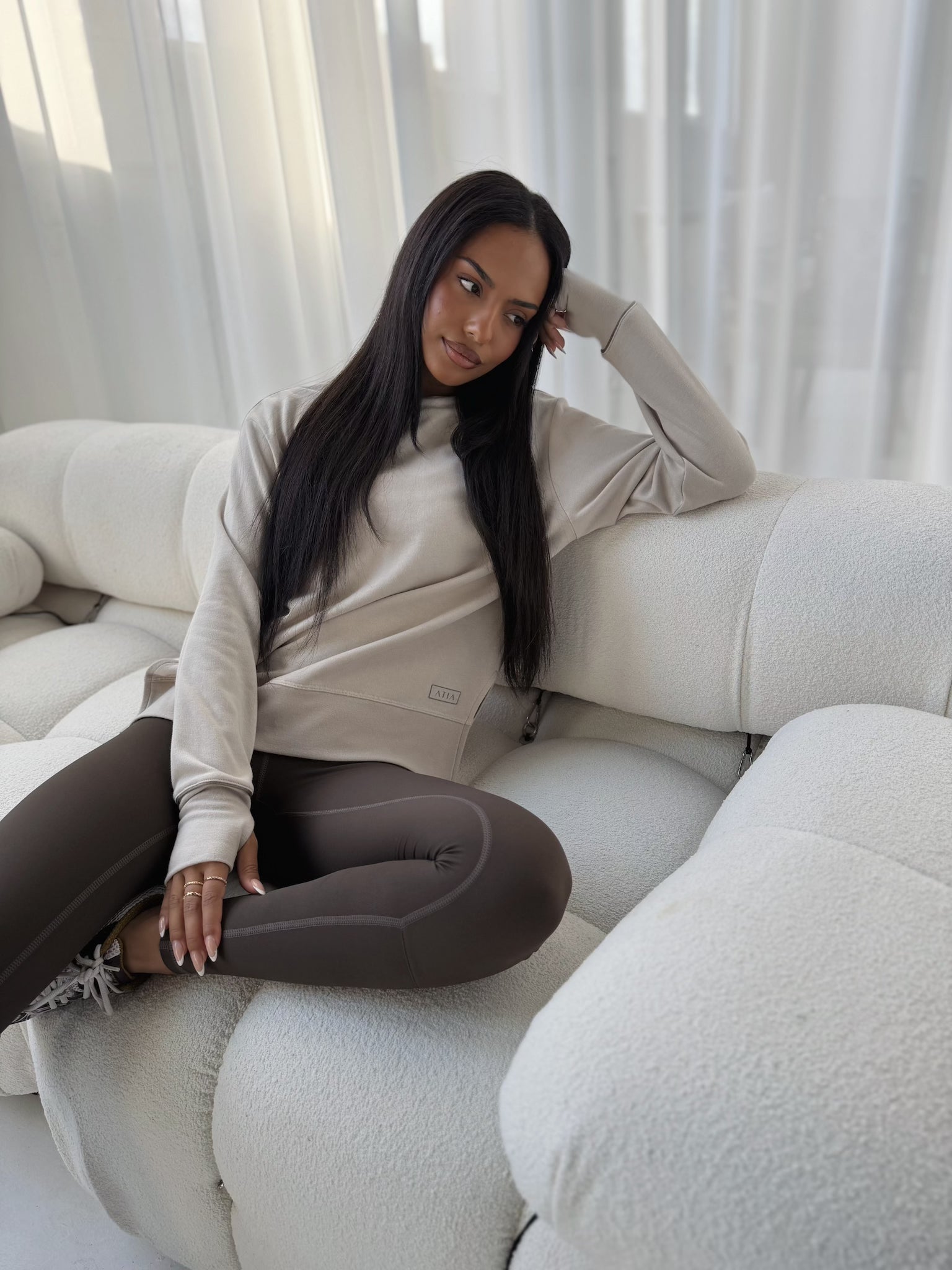 MOTION FRENCH TERRY SWEAT - STONE