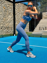 RISE DOUBLE LAYER SPORTS BRA - TIDE