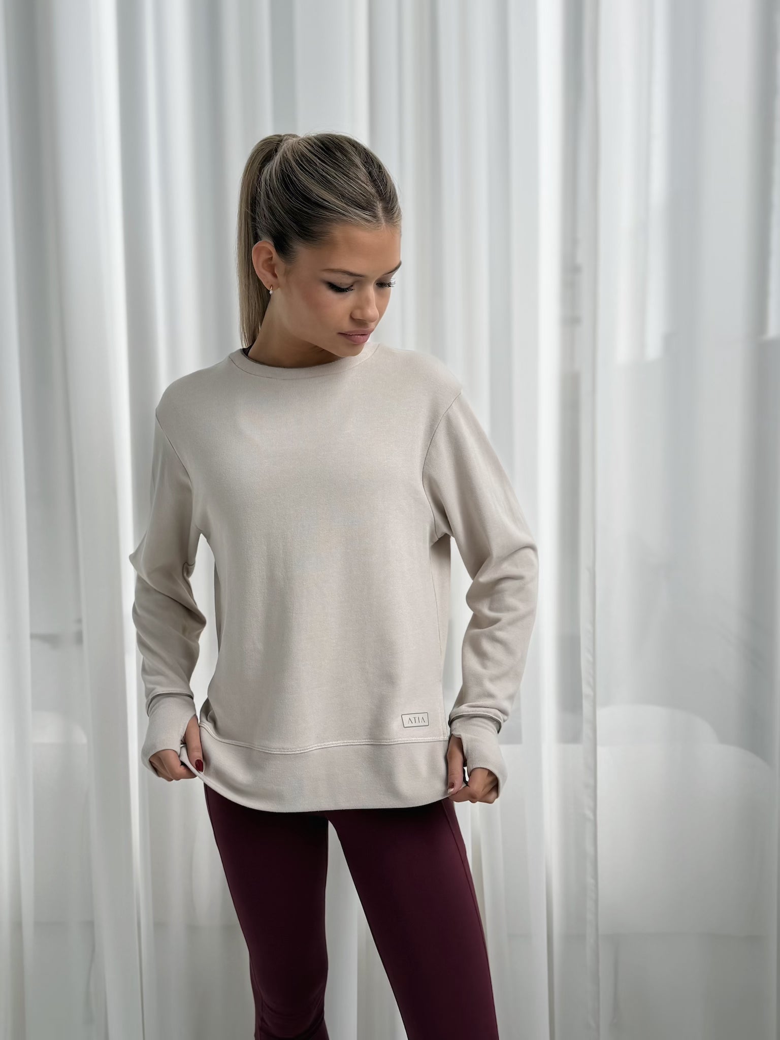 MOTION FRENCH TERRY SWEAT - STONE