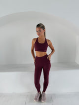 BREATHE SPORTS BRA - WINE