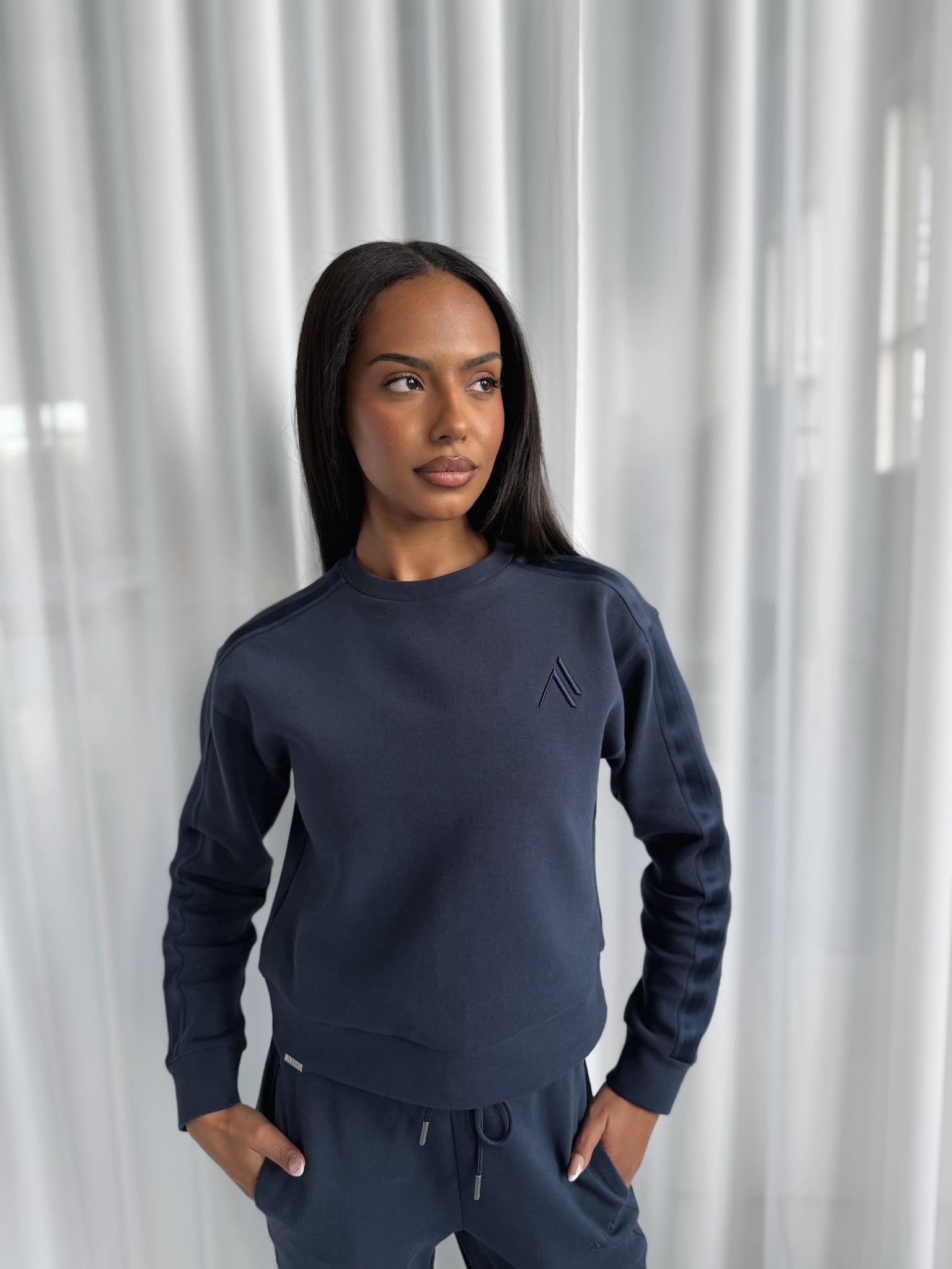 PRIME CREW SWEATSHIRT - NAVY