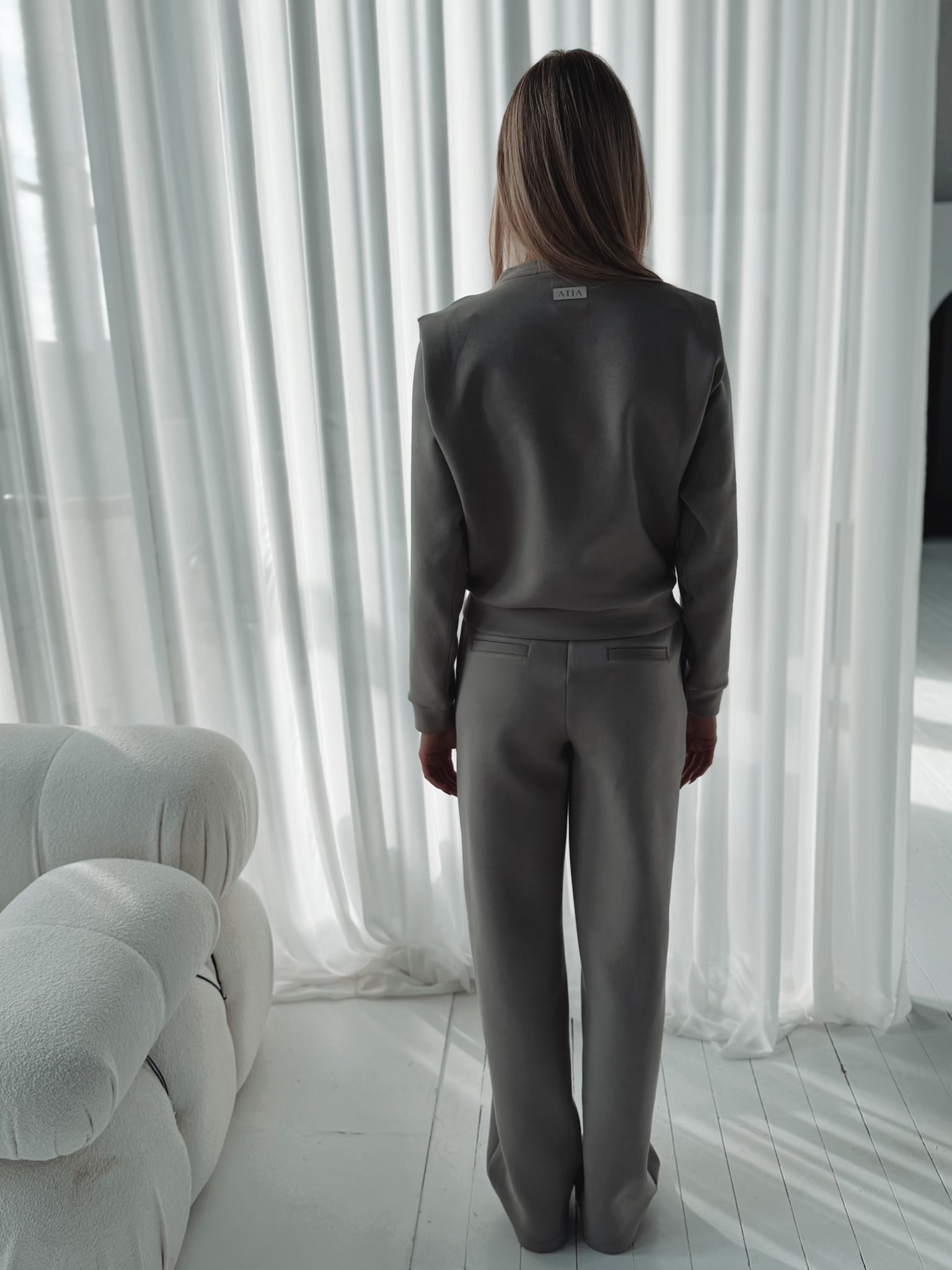 ALIGN PINTUCK SWEATSHIRT - ELEPHANT