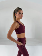BREATHE SPORTS BRA - WINE