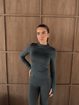 HORIZON LONG SLEEVE TOP - DEEP FOREST