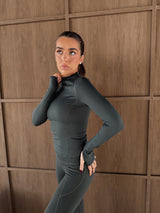 HORIZON LONG SLEEVE TOP - DEEP FOREST