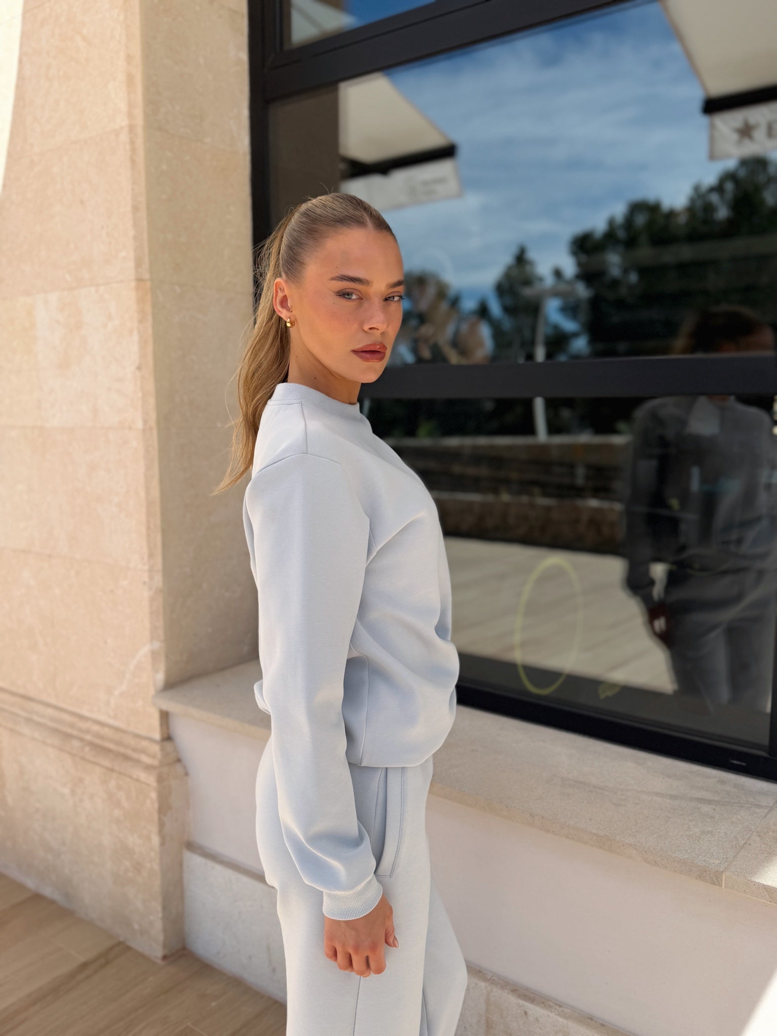 AIRE TUCK SWEATSHIRT - SHORE