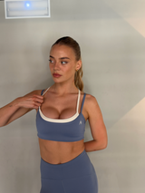 RISE DOUBLE LAYER SPORTS BRA - TIDE