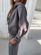 VELA HOOD JACKET - TRUFFLE