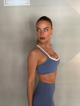 RISE DOUBLE LAYER SPORTS BRA - TIDE