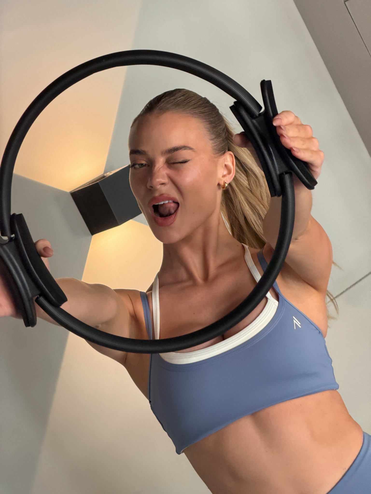 RISE DOUBLE LAYER SPORTS BRA - TIDE