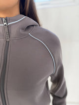 VELA HOOD JACKET - TRUFFLE