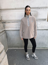 VERSA DUAL 1/2 ZIP JACKET - PEBBLE / NATURAL