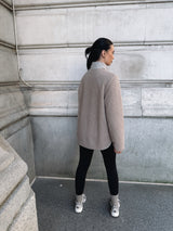 VERSA DUAL 1/2 ZIP JACKET - PEBBLE / NATURAL