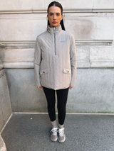 VERSA DUAL 1/2 ZIP JACKET - PEBBLE / NATURAL