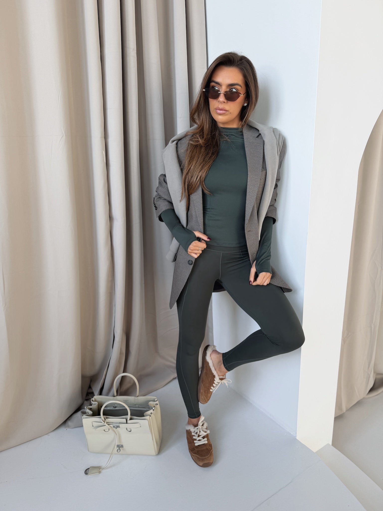 HORIZON LONG SLEEVE TOP - DEEP FOREST