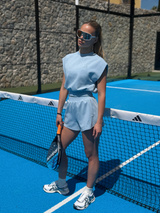 CRUISE SLEEVELESS SWEAT TOP - SKY