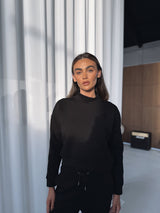 IMPACT CROP SWEATSHIRT - BLACK