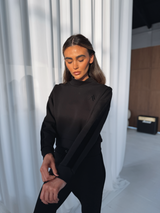IMPACT CROP SWEATSHIRT - BLACK