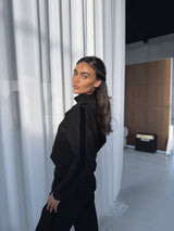 IMPACT CROP SWEATSHIRT - BLACK