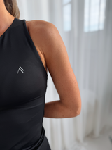 UPLIFT BUILT-IN BRA VEST - BLACK