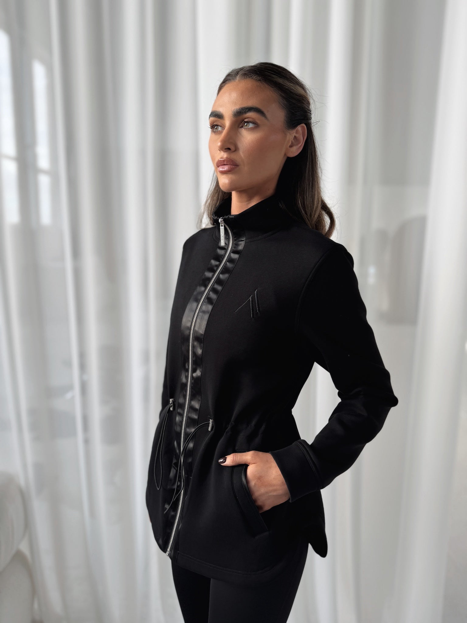 PREVAIL ZIP THROUGH JACKET - BLACK