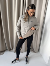 VERSA DUAL 1/2 ZIP JACKET - PEBBLE / NATURAL