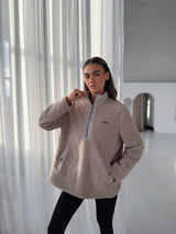 VERSA DUAL 1/2 ZIP JACKET - PEBBLE / NATURAL