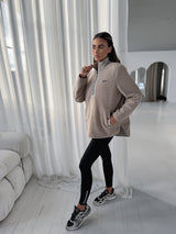 VERSA DUAL 1/2 ZIP JACKET - PEBBLE / NATURAL