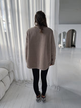 VERSA DUAL 1/2 ZIP JACKET - PEBBLE / NATURAL