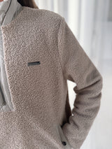 VERSA DUAL 1/2 ZIP JACKET - PEBBLE / NATURAL