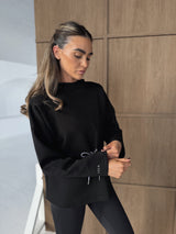 COMMENCE HOOD SWEATSHIRT - BLACK