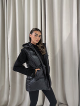 DISCOVERY 2 IN 1 DOWN FEATHER COAT / GILET - BLACK