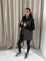 DISCOVERY 2 IN 1 DOWN FEATHER COAT / GILET - BLACK