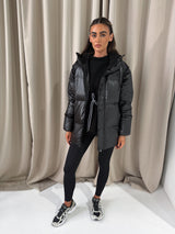 DISCOVERY 2 IN 1 DOWN FEATHER COAT / GILET - BLACK