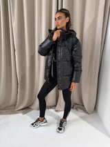 DISCOVERY 2 IN 1 DOWN FEATHER COAT / GILET - BLACK