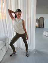 CENTRED LEGGINGS - OLIVE NIGHT