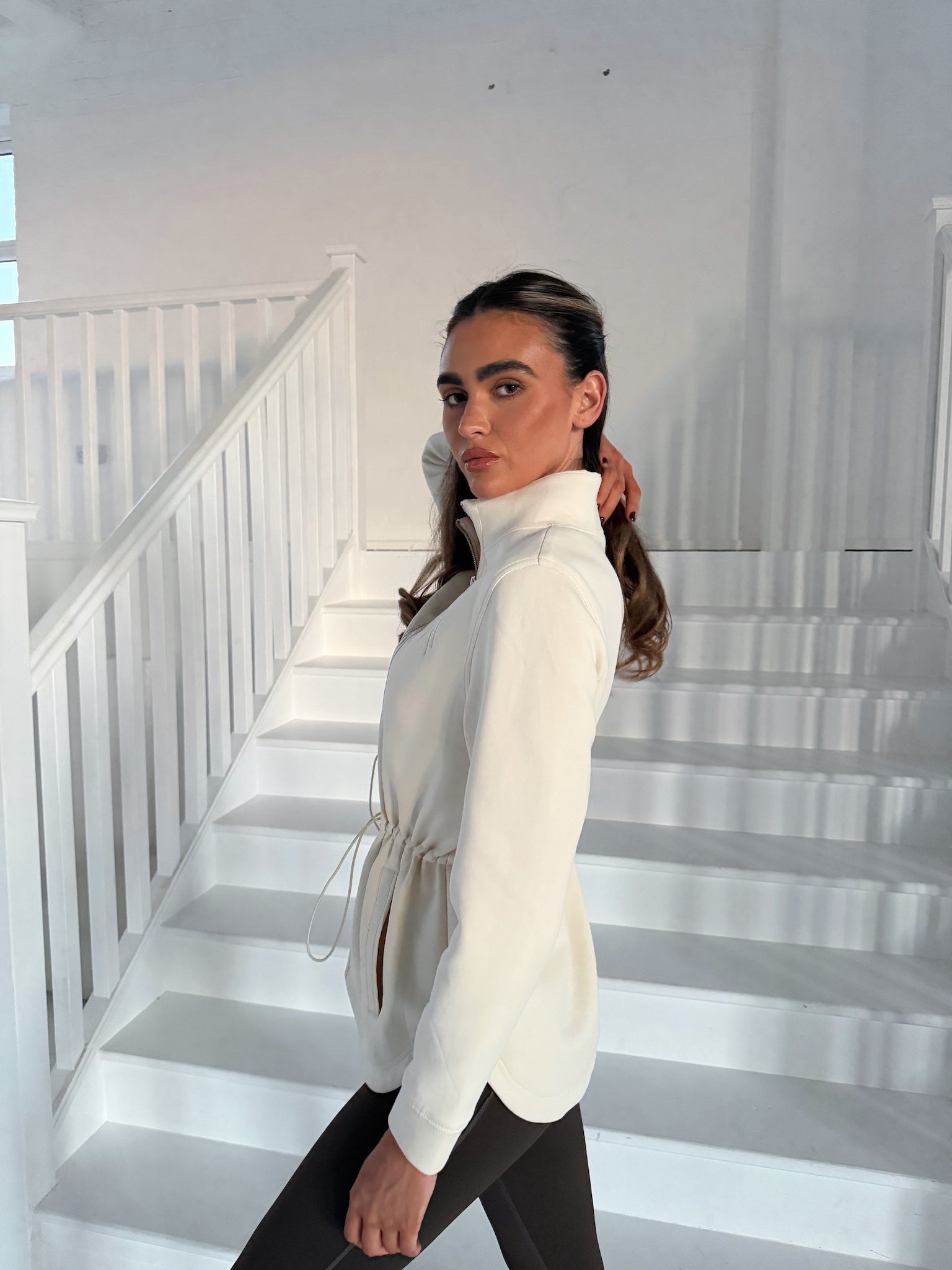 PREVAIL ZIP THROUGH JACKET - CREAM