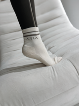 RAISE RIB CREW SOCKS - BISQUE