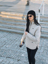 VERSA DUAL 1/2 ZIP JACKET - PEBBLE / NATURAL