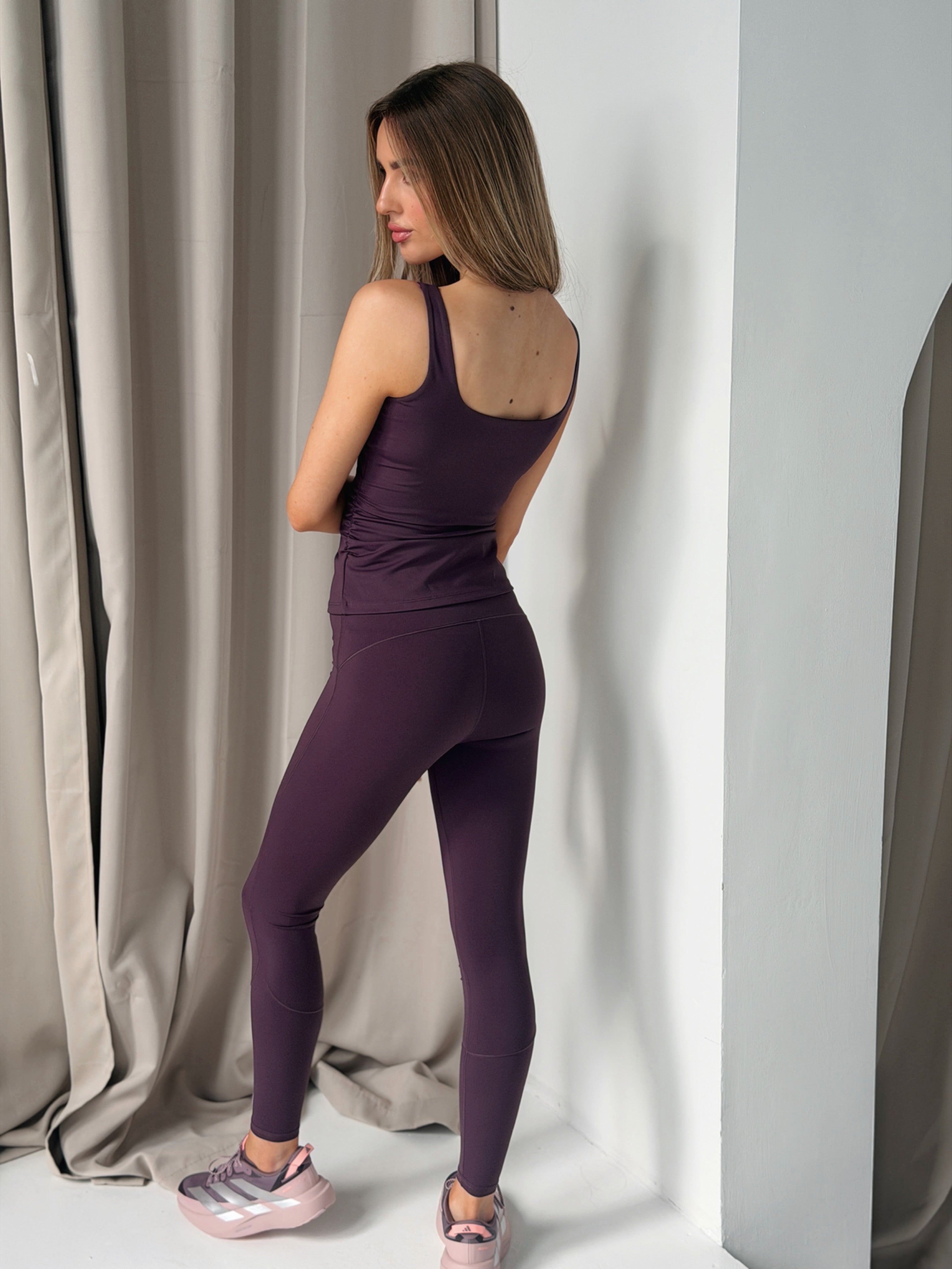 RENEW BUILT-IN-BRA VEST - PLUM