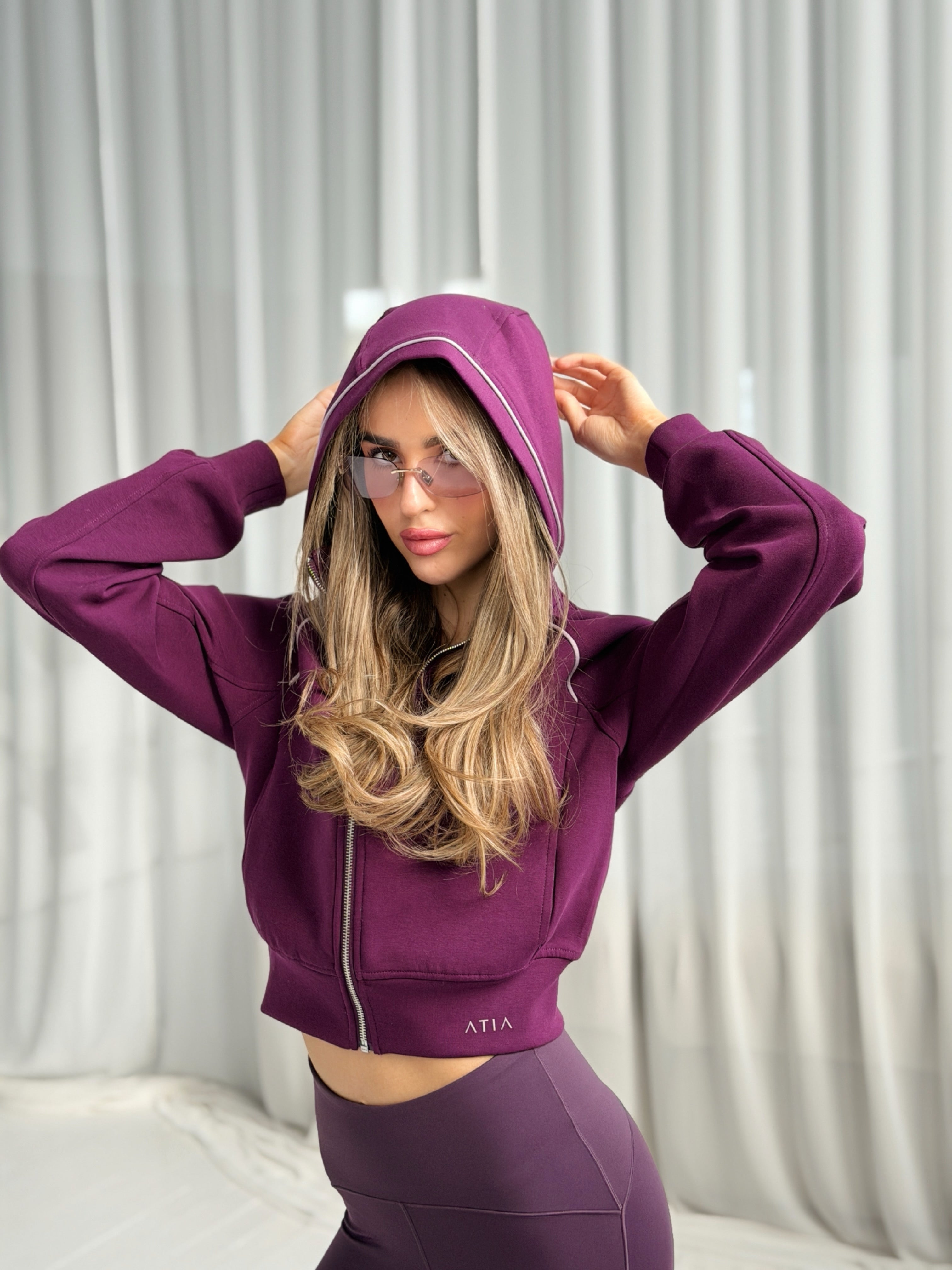 EMPOWER HOOD JACKET - PLUM PURPLE