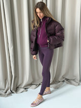 RISE LEGGINGS - PLUM