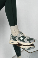 BASE COTTON RIB SOCK - CREAM